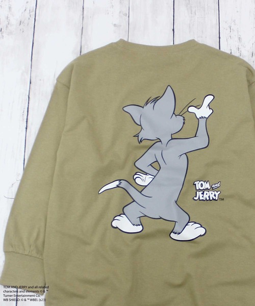 Tom&Jerry(トムアンドジェリー)の「【トム&ジェリー/TOM&JERRY】 オーバーサイズ ロンT(Tシャツ/カットソー・キッズ・ブラック/グレー系その他/オフホワイト/杢グレー/ダークグリーン/ホワイト系その他2/ブラック系その他/ホワイト系その他/ホワイト系その他3/ベージュ系その他/チャコール/ベージュ/パープル/オレンジ/グリーン系その他/ネイビー・110/120/130/140/150/160)」の19枚目の写真
