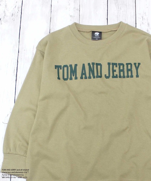 Tom&Jerry(トムアンドジェリー)の「【トム&ジェリー/TOM&JERRY】 オーバーサイズ ロンT(Tシャツ/カットソー・キッズ・ブラック/グレー系その他/オフホワイト/杢グレー/ダークグリーン/ホワイト系その他2/ブラック系その他/ホワイト系その他/ホワイト系その他3/ベージュ系その他/チャコール/ベージュ/パープル/オレンジ/グリーン系その他/ネイビー・110/120/130/140/150/160)」の20枚目の写真