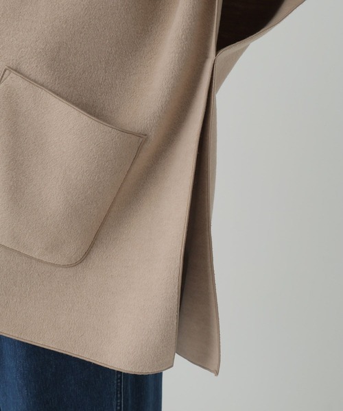 Elura（エルーラ）の「ニットリバーポンチョ/571757（ポンチョ・レディース・ベージュ/ブラウン・FREE）」の15枚目の写真