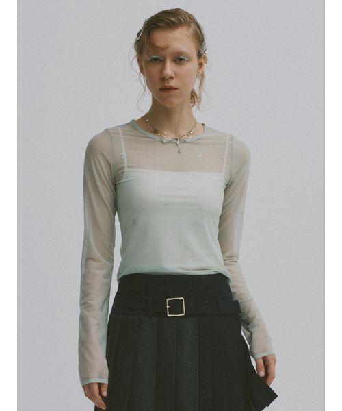 FURFUR（ファーファー）の「Twilightモチーフシアートップス（Tシャツ/カットソー・レディース・ミント/ベージュ/ラベンダー/ブラック・F）」の5枚目の写真