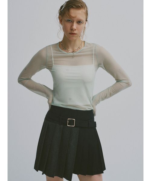 FURFUR（ファーファー）の「Twilightモチーフシアートップス（Tシャツ/カットソー・レディース・ミント/ベージュ/ラベンダー/ブラック・F）」の7枚目の写真