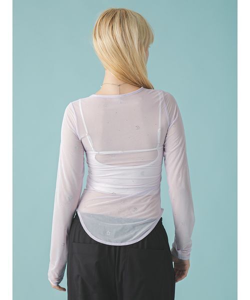 FURFUR（ファーファー）の「Twilightモチーフシアートップス（Tシャツ/カットソー・レディース・ミント/ベージュ/ラベンダー/ブラック・F）」の9枚目の写真