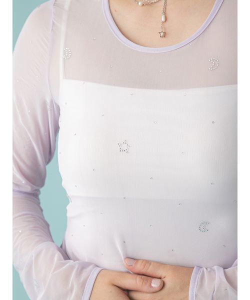 FURFUR（ファーファー）の「Twilightモチーフシアートップス（Tシャツ/カットソー・レディース・ミント/ベージュ/ラベンダー/ブラック・F）」の11枚目の写真