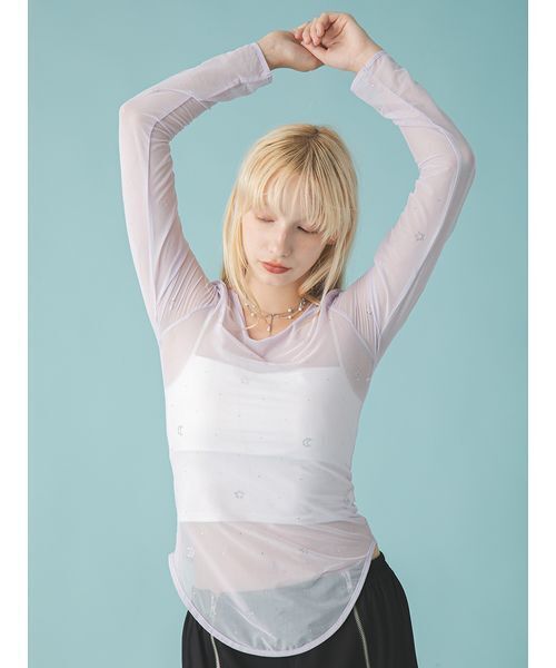 FURFUR（ファーファー）の「Twilightモチーフシアートップス（Tシャツ/カットソー・レディース・ミント/ベージュ/ラベンダー/ブラック・F）」の13枚目の写真