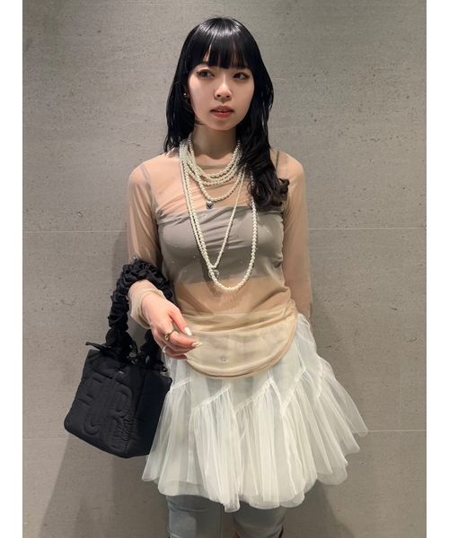 FURFUR（ファーファー）の「Twilightモチーフシアートップス（Tシャツ/カットソー・レディース・ミント/ベージュ/ラベンダー/ブラック・F）」の15枚目の写真