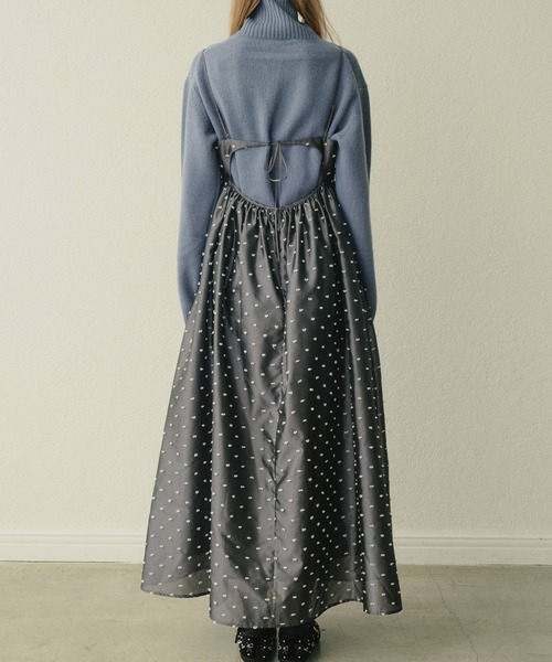 LE CIEL BLEU(ルシェルブルー)の「ジャカードキャミドレス / Jacquard Cami Dress(ワンピース・レディース・グレー/ブラック・36/38)」の19枚目の写真