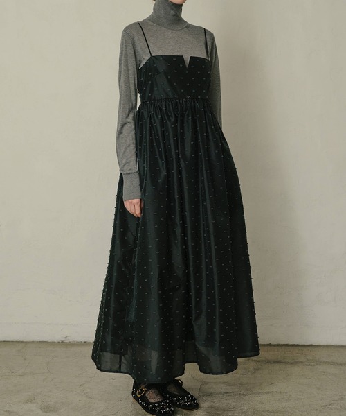 LE CIEL BLEU(ルシェルブルー)の「ジャカードキャミドレス / Jacquard Cami Dress(ワンピース・レディース・グレー/ブラック・36/38)」の8枚目の写真