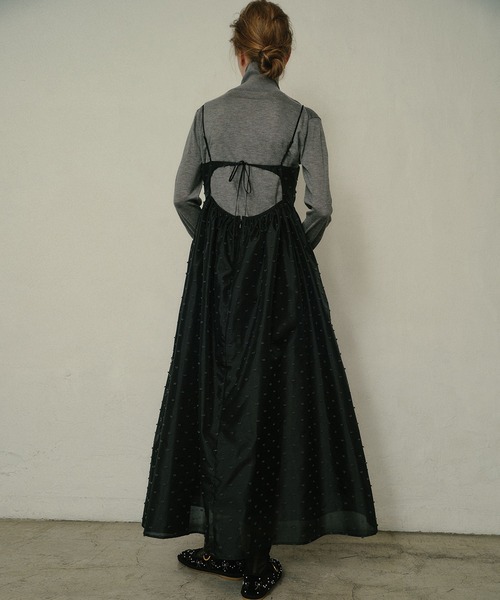 LE CIEL BLEU(ルシェルブルー)の「ジャカードキャミドレス / Jacquard Cami Dress(ワンピース・レディース・グレー/ブラック・36/38)」の6枚目の写真