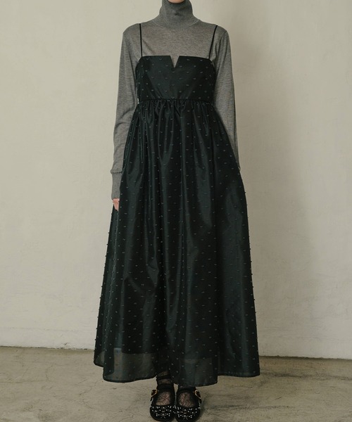 LE CIEL BLEU(ルシェルブルー)の「ジャカードキャミドレス / Jacquard Cami Dress(ワンピース・レディース・グレー/ブラック・36/38)」の9枚目の写真