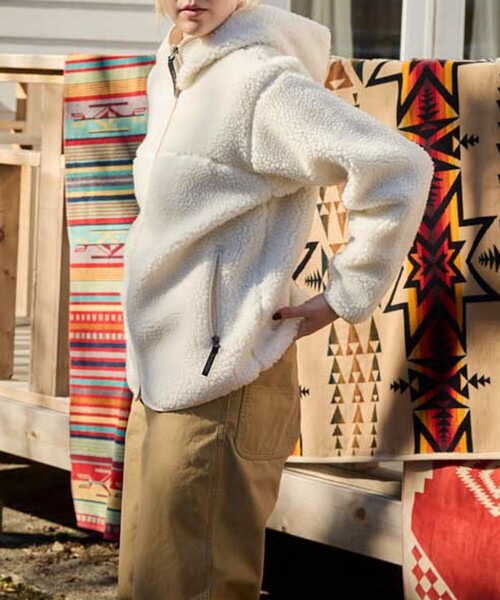 PENDLETON（ペンドルトン）の「【PENDLETON/ペンドルトン】ボアジャガードジップフーディ（パーカー・メンズ・キナリ/イエロー系その他/ブラック/グレー・M/L）」の9枚目の写真