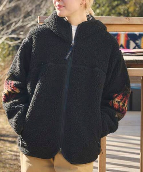 PENDLETON（ペンドルトン）の「【PENDLETON/ペンドルトン】ボアジャガードジップフーディ（パーカー・メンズ・キナリ/イエロー系その他/ブラック/グレー・M/L）」の14枚目の写真