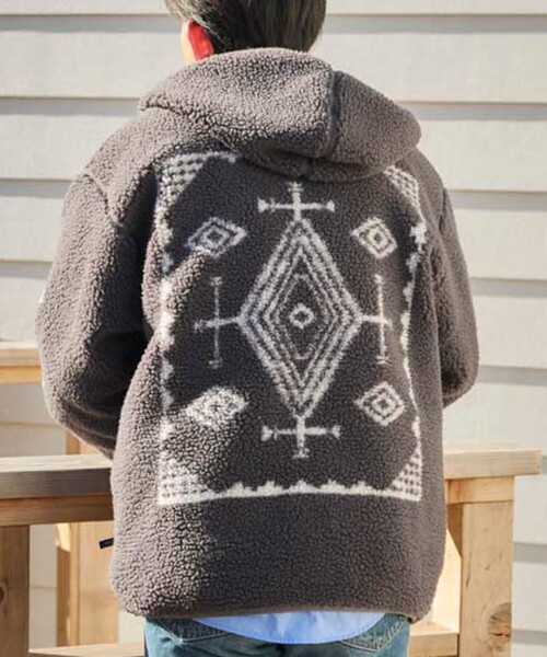 PENDLETON（ペンドルトン）の「【PENDLETON/ペンドルトン】ボアジャガードジップフーディ（パーカー・メンズ・キナリ/イエロー系その他/ブラック/グレー・M/L）」の20枚目の写真