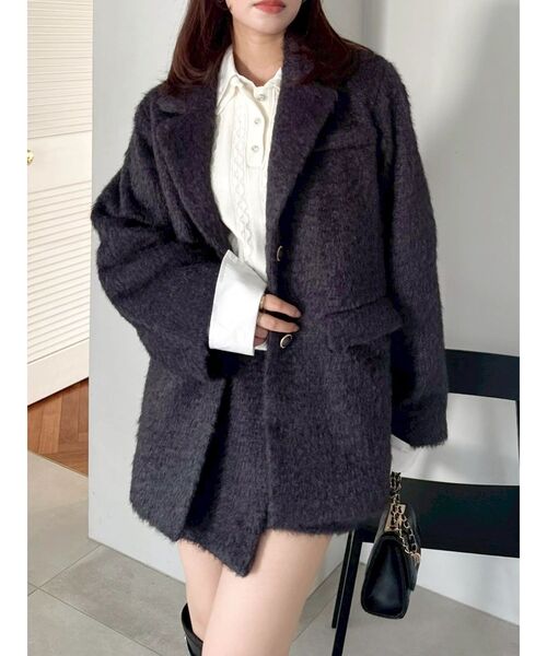 シャギーテーラージャケット（テーラードジャケット）｜dazzlin