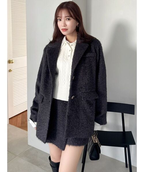 dazzlin シャギーテーラージャケット freesize シャギーテーラージャケット（テーラードジャケット）｜dazzlin