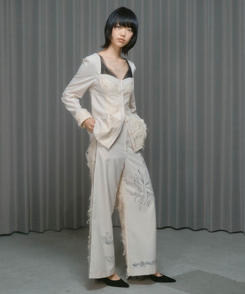 THINGS THAT MATTER（シングス ザット マター）の「PRE-SENT WIDE PANTS / プレゼント ワイド パンツ（その他パンツ・レディース・アイボリー・2/1）」の8枚目の写真