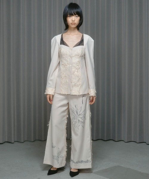 THINGS THAT MATTER（シングス ザット マター）の「PRE-SENT WIDE PANTS / プレゼント ワイド パンツ（その他パンツ・レディース・アイボリー・2/1）」の7枚目の写真