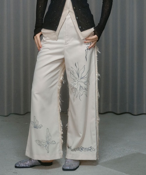 THINGS THAT MATTER（シングス ザット マター）の「PRE-SENT WIDE PANTS / プレゼント ワイド パンツ（その他パンツ・レディース・アイボリー・2/1）」の2枚目の写真