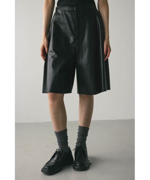フェイクレザーハーフパンツ（その他パンツ）｜STYLEMIXER