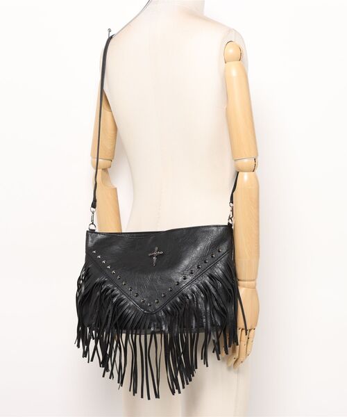 セール】【 Port / ポート 】 フリンジ スタッズ クロス バッグ #_