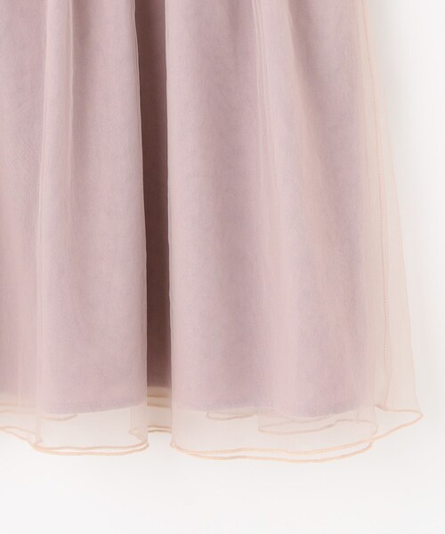 SHOO・LA・RUE（シューラルー）の「【100-150cm】ファーチュールドッキングキャミワンピ（ワンピース・キッズ・ライトベージュ/ピンク・10/11/12/13/14/15 ）」の7枚目の写真