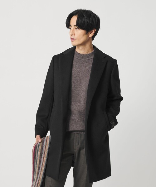 【美品】　BEAUTY&YOUTH スーパー120 メルトン チェスターコート セール】120S メルトン チェスターコート（チェスターコート