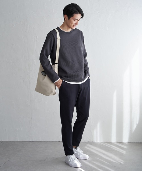 ikka（イッカ）の「【雑誌掲載】GOKU楽パンツ EASY STRETCH 起毛イージー【芸能人着用】（その他パンツ・メンズ・ブラック/グレー/ネイビー・S/M/L/XL）」の11枚目の写真