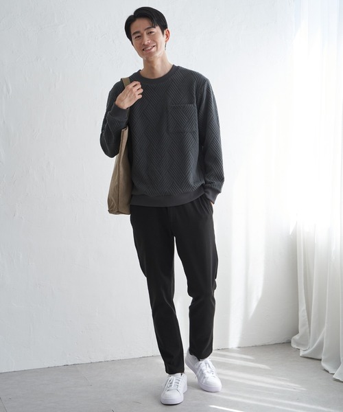 ikka（イッカ）の「【雑誌掲載】GOKU楽パンツ EASY STRETCH 起毛イージー【芸能人着用】（その他パンツ・メンズ・ブラック/グレー/ネイビー・S/M/L/XL）」の6枚目の写真