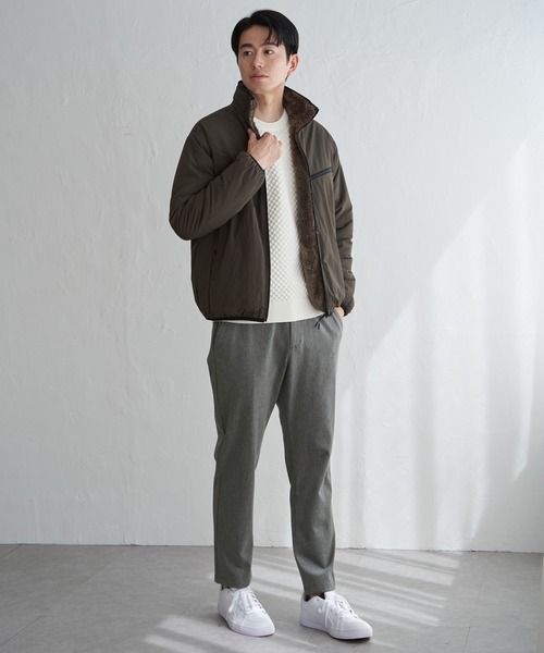 ikka（イッカ）の「【雑誌掲載】GOKU楽パンツ EASY STRETCH 起毛イージー【芸能人着用】（その他パンツ・メンズ・ブラック/グレー/ネイビー・S/M/L/XL）」の8枚目の写真