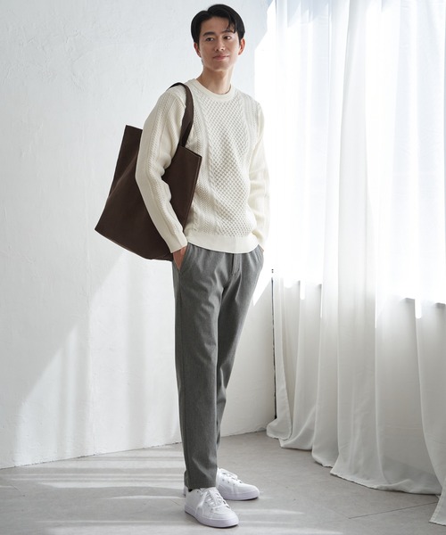 ikka（イッカ）の「【雑誌掲載】GOKU楽パンツ EASY STRETCH 起毛イージー【芸能人着用】（その他パンツ・メンズ・ブラック/グレー/ネイビー・S/M/L/XL）」の9枚目の写真