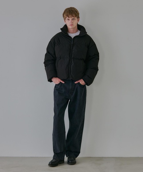 OSKR(オーエスケーアール)の「OSKR別注 ストレートデニムパンツ(デニムパンツ・メンズ・ブラック/ネイビー・MEDIUM/LARGE)」の4枚目の写真