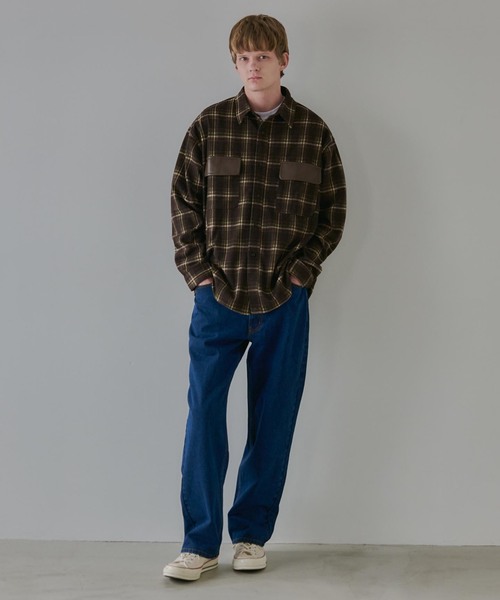 OSKR(オーエスケーアール)の「OSKR別注 ストレートデニムパンツ(デニムパンツ・メンズ・ブラック/ネイビー・MEDIUM/LARGE)」の9枚目の写真