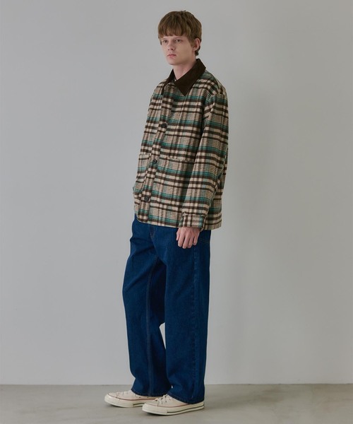 OSKR(オーエスケーアール)の「OSKR別注 ストレートデニムパンツ(デニムパンツ・メンズ・ブラック/ネイビー・MEDIUM/LARGE)」の10枚目の写真