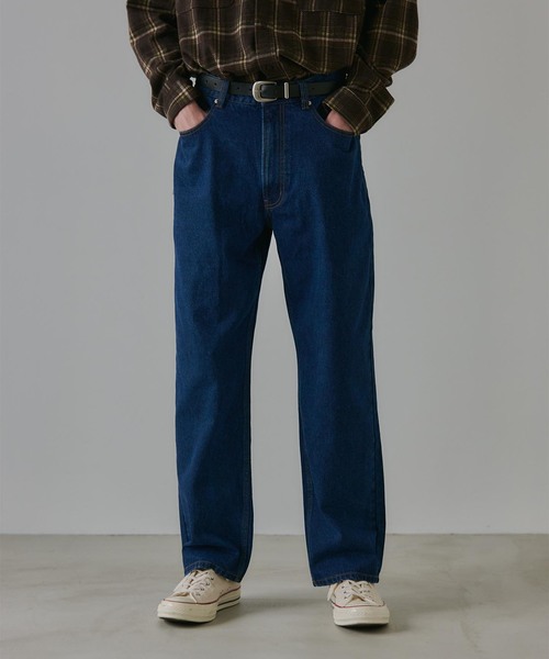 OSKR(オーエスケーアール)の「OSKR別注 ストレートデニムパンツ(デニムパンツ・メンズ・ブラック/ネイビー・MEDIUM/LARGE)」の11枚目の写真
