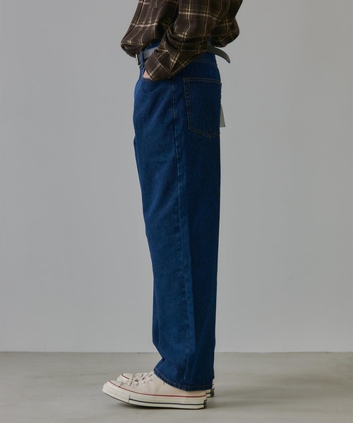 OSKR(オーエスケーアール)の「OSKR別注 ストレートデニムパンツ(デニムパンツ・メンズ・ブラック/ネイビー・MEDIUM/LARGE)」の12枚目の写真