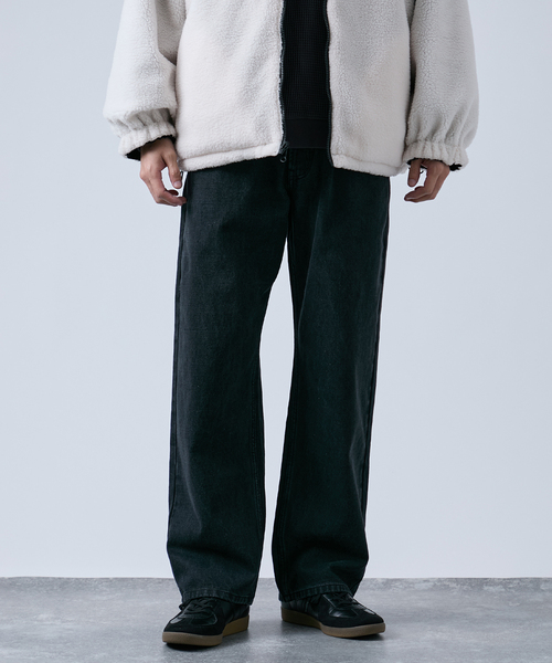 OSKR(オーエスケーアール)の「OSKR別注 ストレートデニムパンツ(デニムパンツ・メンズ・ブラック/ネイビー・MEDIUM/LARGE)」の15枚目の写真