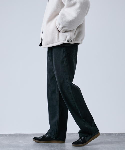 OSKR(オーエスケーアール)の「OSKR別注 ストレートデニムパンツ(デニムパンツ・メンズ・ブラック/ネイビー・MEDIUM/LARGE)」の16枚目の写真