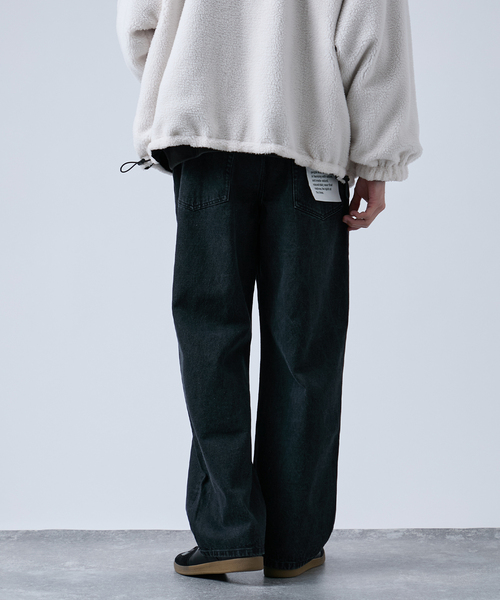 OSKR(オーエスケーアール)の「OSKR別注 ストレートデニムパンツ(デニムパンツ・メンズ・ブラック/ネイビー・MEDIUM/LARGE)」の17枚目の写真