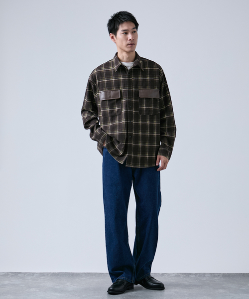 OSKR(オーエスケーアール)の「OSKR別注 ストレートデニムパンツ(デニムパンツ・メンズ・ブラック/ネイビー・MEDIUM/LARGE)」の18枚目の写真