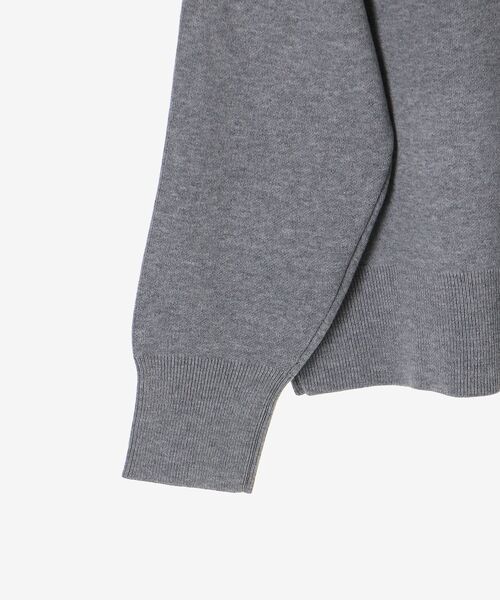 le.coeur blanc(ルクールブラン)の「AL ダブルジャガードロゴニット(ニット/セーター・レディース・ネイビー/グレー/キャメル・38)」の8枚目の写真