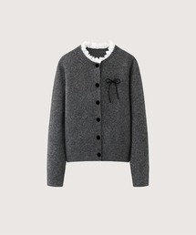 French Lace Frill Ribbon Cardigan