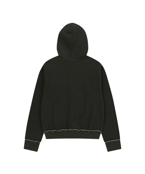 AAKAM(アーカム)の「Boucle Logo Zip-Up Hoodie (Khaki)(パーカー・レディース・その他・2/1)」の2枚目の写真