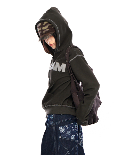 AAKAM(アーカム)の「Boucle Logo Zip-Up Hoodie (Khaki)(パーカー・レディース・その他・2/1)」の7枚目の写真