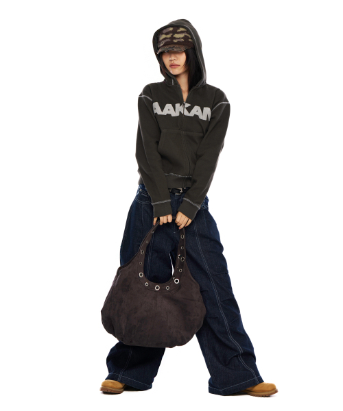 AAKAM(アーカム)の「Boucle Logo Zip-Up Hoodie (Khaki)(パーカー・レディース・その他・2/1)」の8枚目の写真