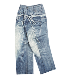 GLACK（グラック）の「GP130 レイヤープリンテッドデニムパンツ (インディゴ)（デニムパンツ）」