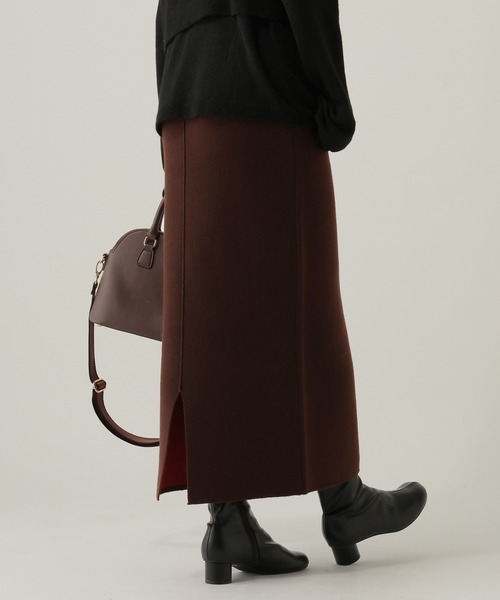 Elura（エルーラ）の「配色ナロースカート/612481（スカート・レディース・チャコールグレー/オフホワイト/ブラウン・FREE）」の18枚目の写真