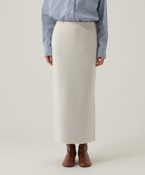 Elura（エルーラ）の「配色ナロースカート/612481（スカート・レディース・チャコールグレー/オフホワイト/ブラウン・FREE）」の19枚目の写真