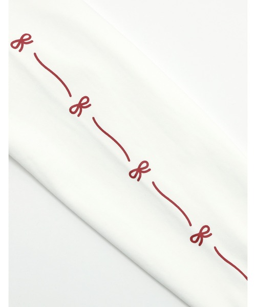 Little sunny bite（リトルサニーバイト）の「short ribbon sweat hoodie（パーカー・レディース・ブラック/ホワイト/ピンク・SMALL/MEDIUM）」の12枚目の写真