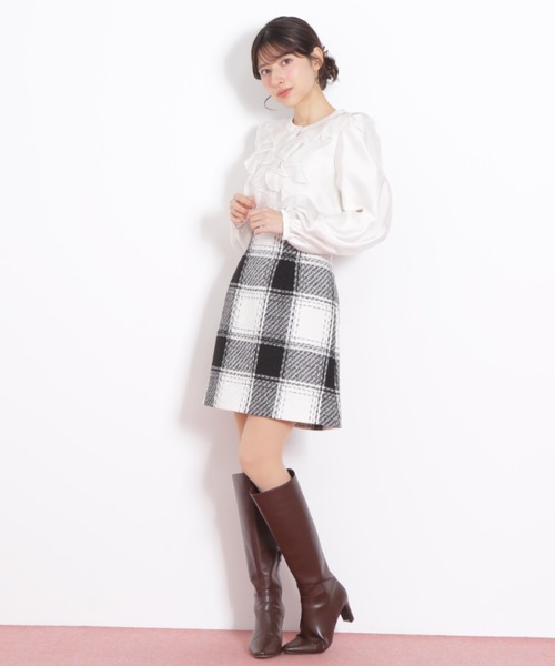 JILL by JILL STUART(ジルバイジルスチュアート)の「◇フロントフリルシアーブラウス(シャツ/ブラウス・レディース・ブルー/ホワイト・FREE)」の9枚目の写真