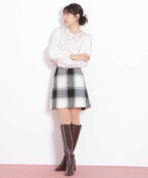 JILL by JILL STUART(ジルバイジルスチュアート)の「◇フロントフリルシアーブラウス(シャツ/ブラウス・レディース・ブルー/ホワイト・FREE)」の11枚目の写真