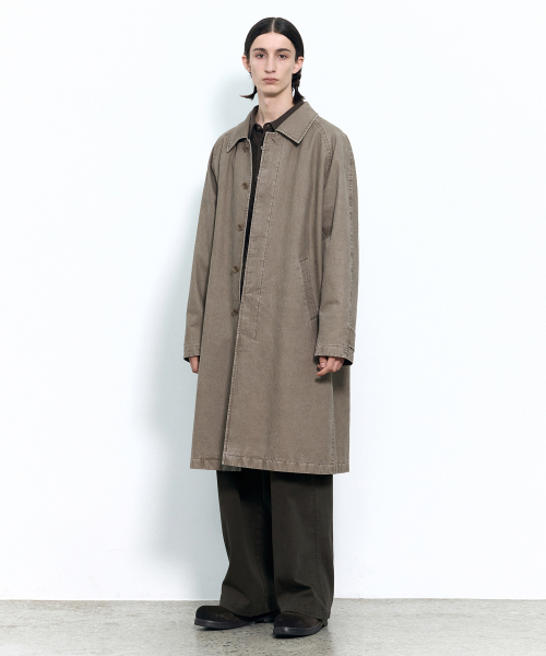 INSILENCE(インサイロンス)の「ウォッシュドスティアングコート ASH BROWN(トレンチコート・レディース・その他・SMALL/MEDIUM/LARGE)」の1枚目の写真